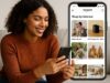 5 Insider Tricks to Win on Amazon’s ‘Shop by Interest’ Young African American woman browsing Amazon’s “Shop by Interest” feature on her smartphone, smiling while viewing curated product categories like HomeGym and Gift Ideas for Dads.