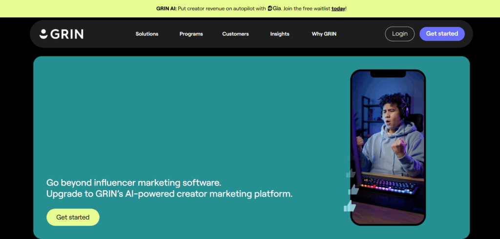 Grin Influencer Marketing Software 