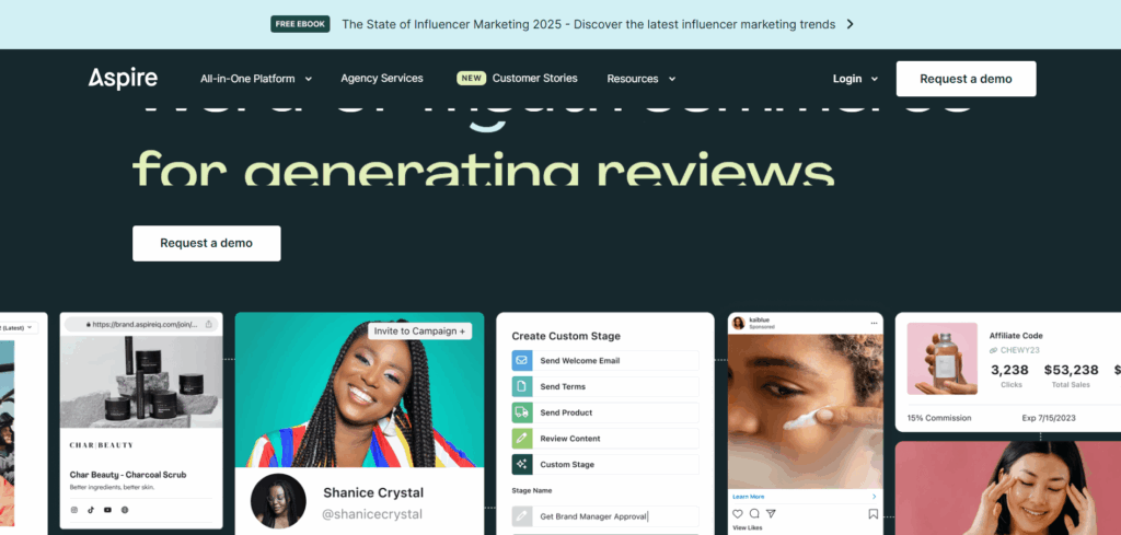 Aspire.io Influencer Marketing Software