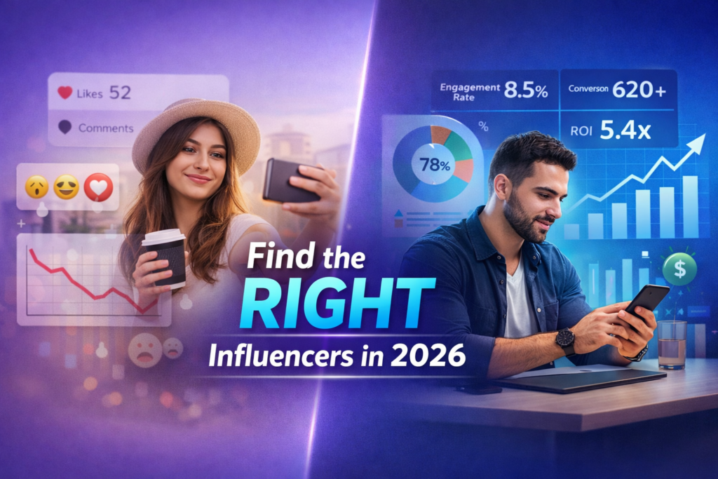 Influencer marketing strategy in 2026 showing influencer tiers (nano, micro, macro) representing how brands discover and evaluate influencers for campaigns.