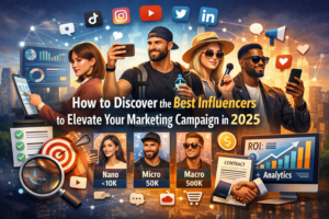 Influencer marketing strategy in 2025 showing influencer tiers (nano, micro, macro) representing how brands discover and evaluate influencers for campaigns.