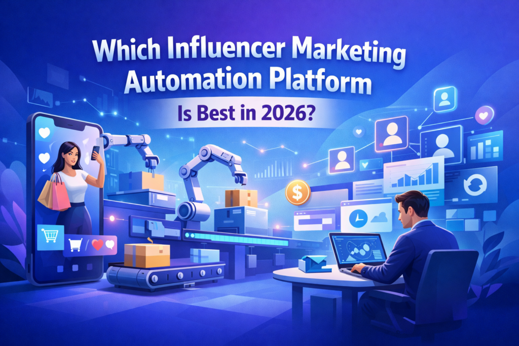 Influencer marketing automation platform comparison dashboard showing creator management, campaign workflows, and performance analytics for ecommerce brands in 2026