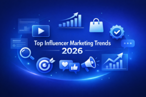 Influencer marketing trends 2026 with performance analytics and creator strategy visuals